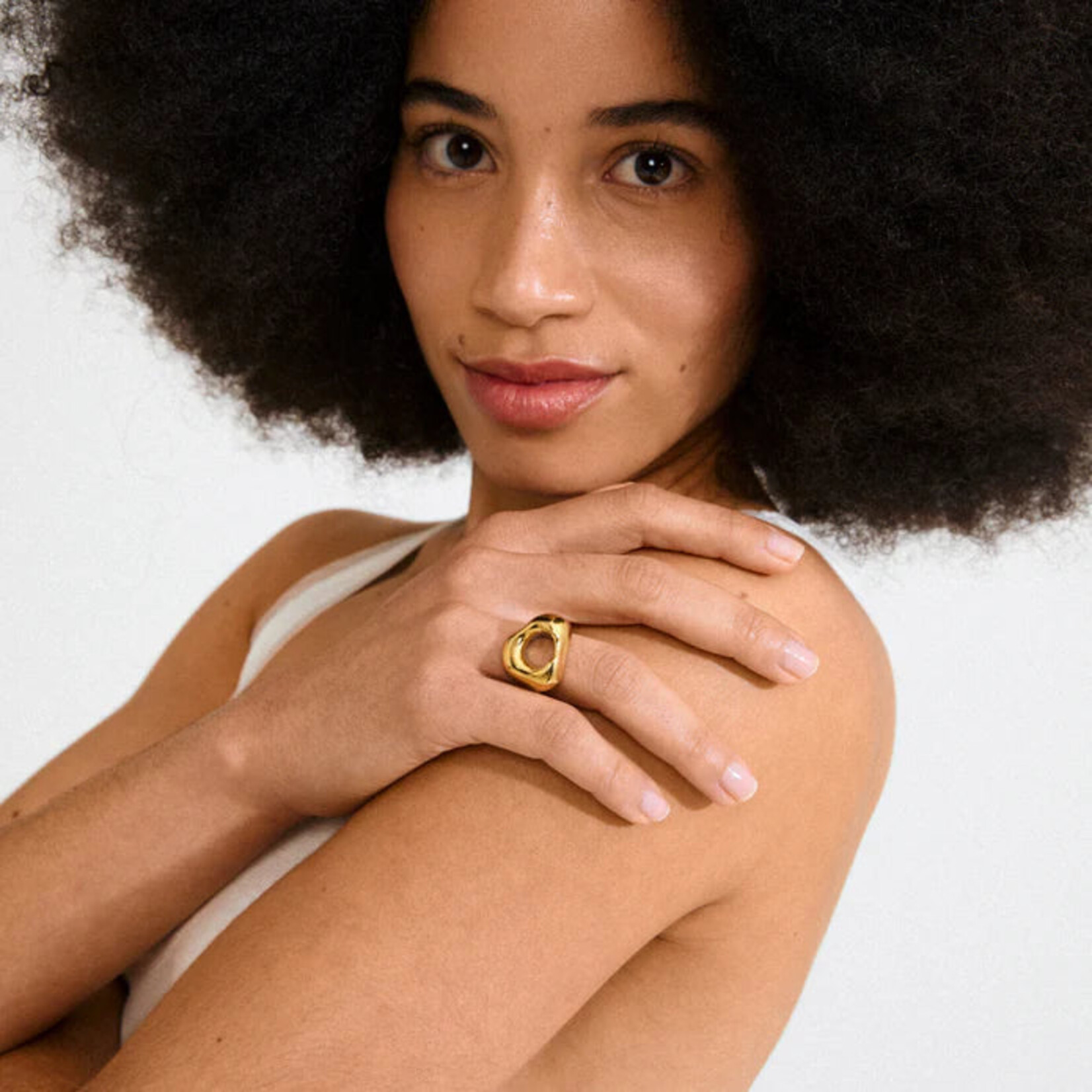 Pilgrim Free Bague Recyclé - Gold Plated