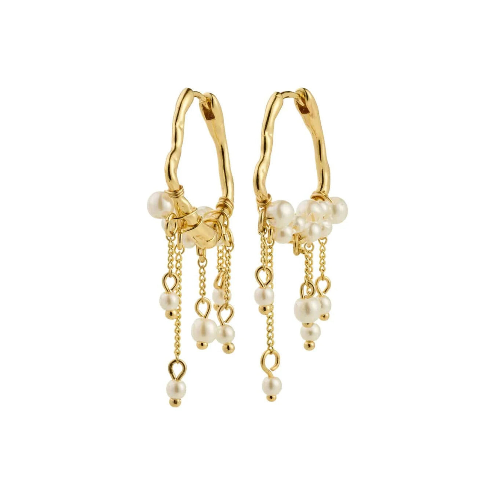 Pilgrim Jasper Boucles D'oreilles Recyclé - Gold Plated