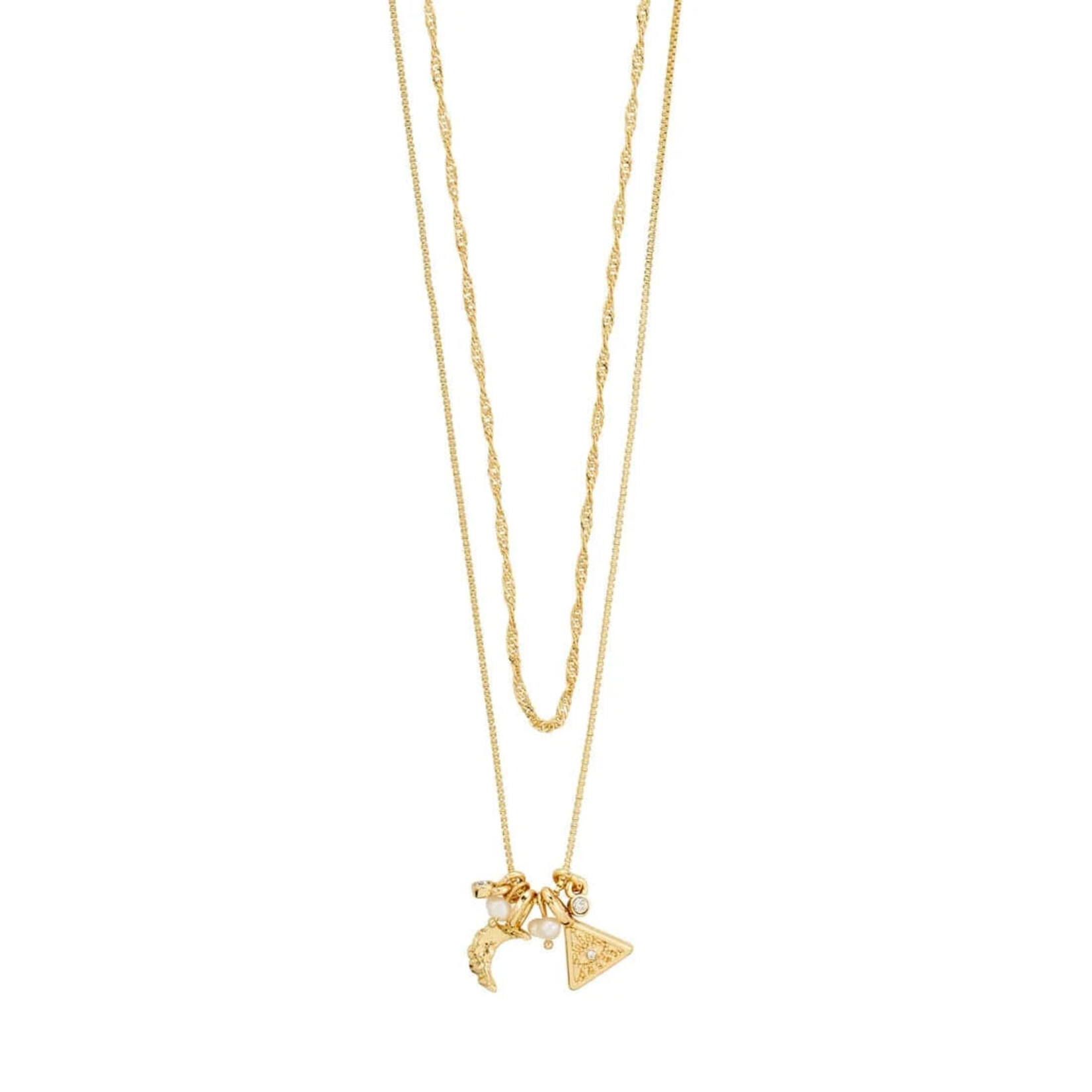 Pilgrim Between Collier 2 en 1 Recyclé - Gold Plated