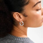 Pilgrim Phase Boucles D'oreilles Recyclé - Silver Plated