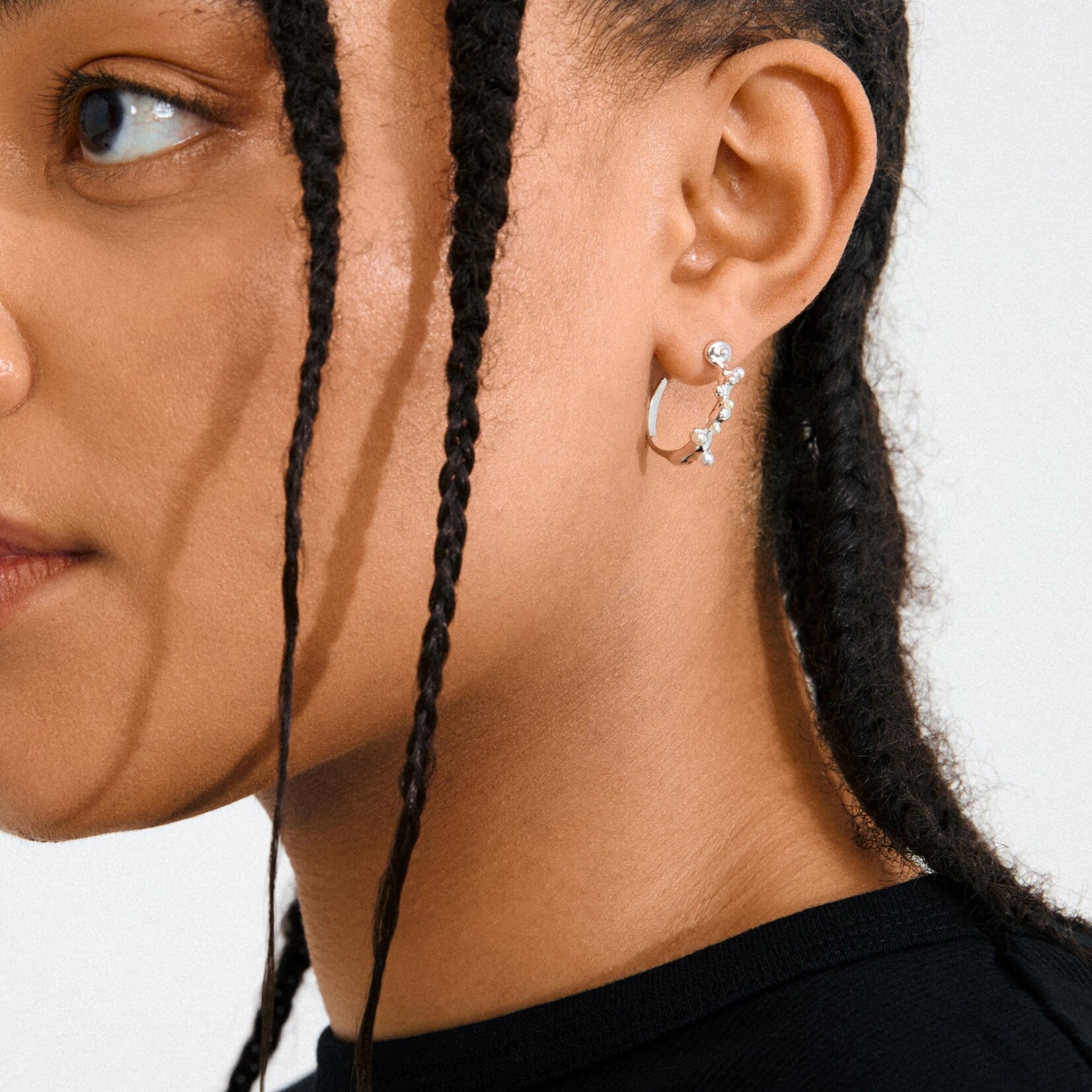 Pilgrim Hadley Boucles D'oreilles Recyclé - Silver Plated