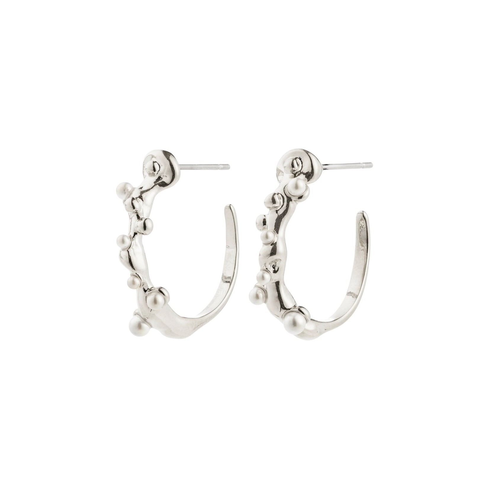 Pilgrim Hadley Boucles D'oreilles Recyclé - Silver Plated