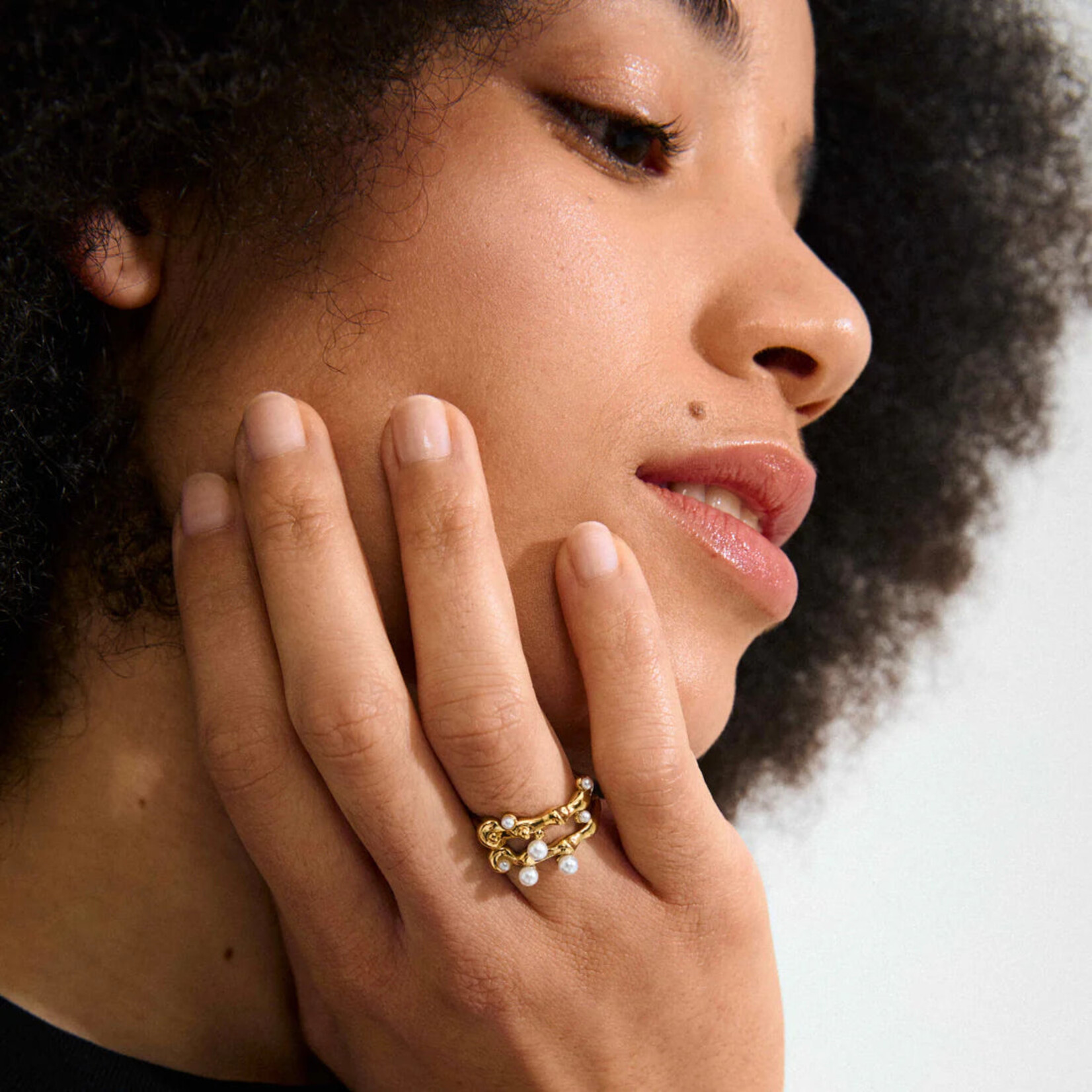 Pilgrim Hadley Bague 2 en 1 Recyclé - Gold Plated