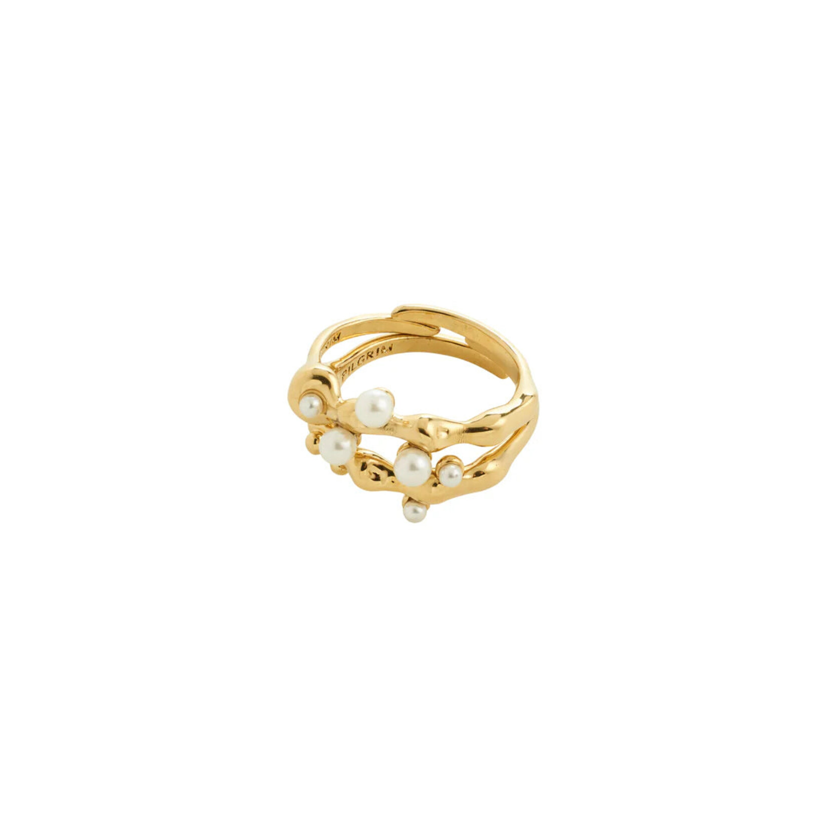 Pilgrim Hadley Bague 2 en 1 Recyclé - Gold Plated