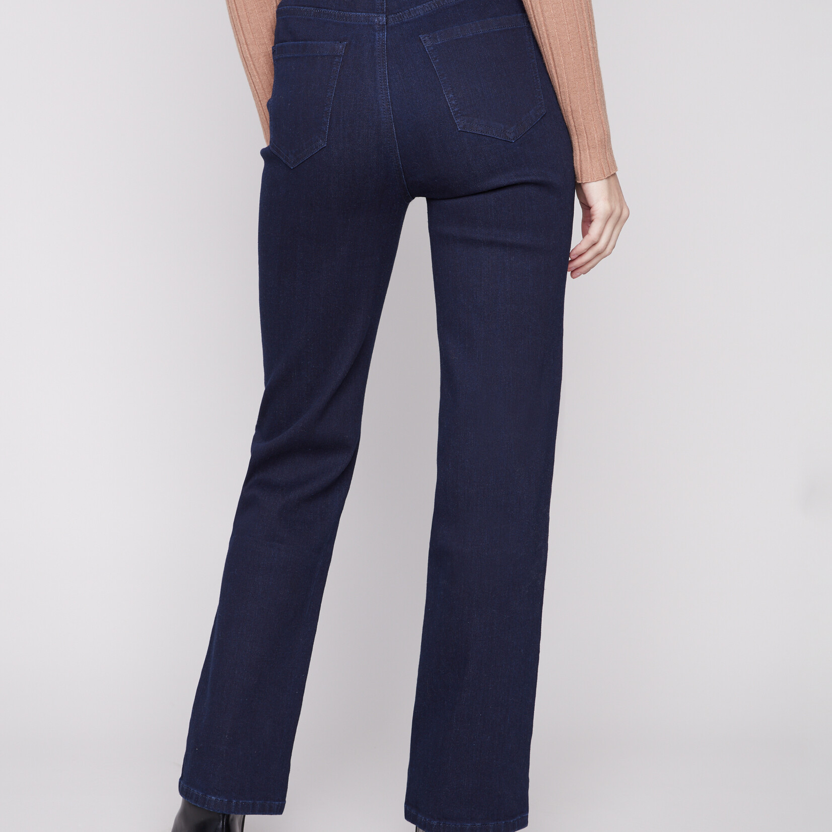 Charlie B Jeans C5584 à jambre droite - Bleu noir