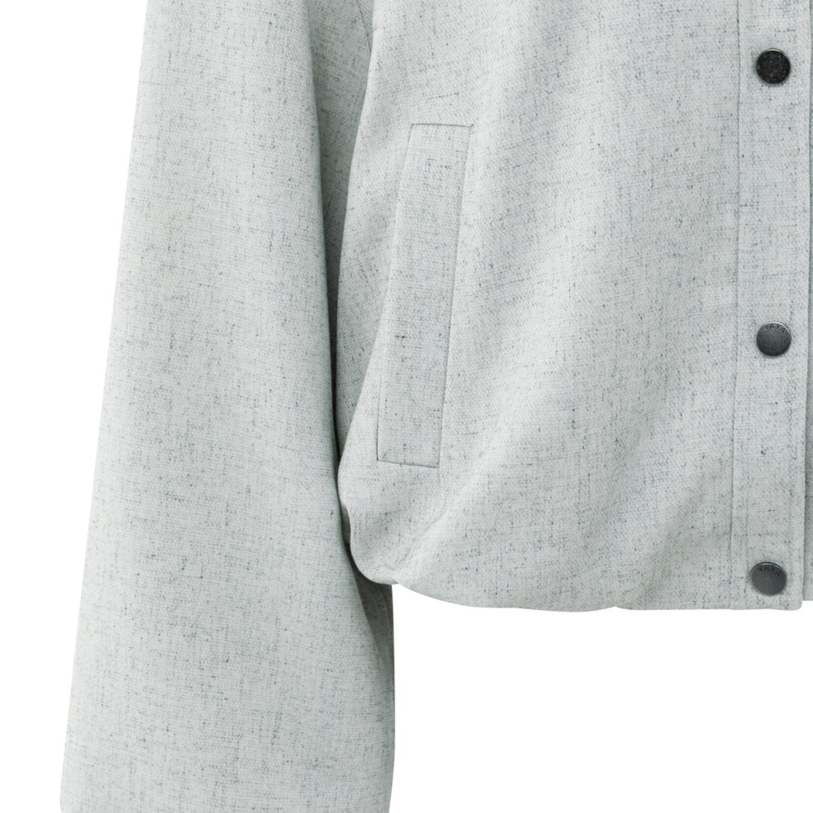 Yaya Veste over size tissée - Light Grey Melange