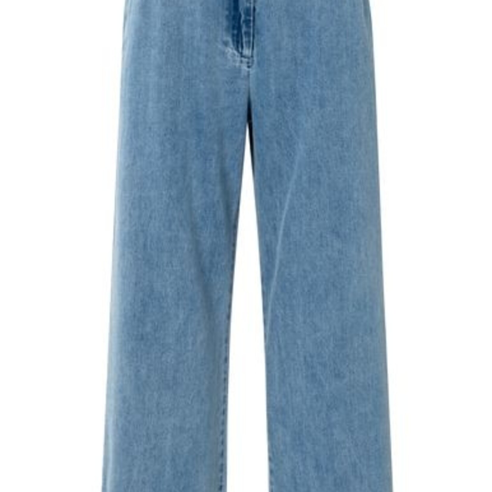 Yaya Pantalon en denim avec coffre au bas - Bleu Denim