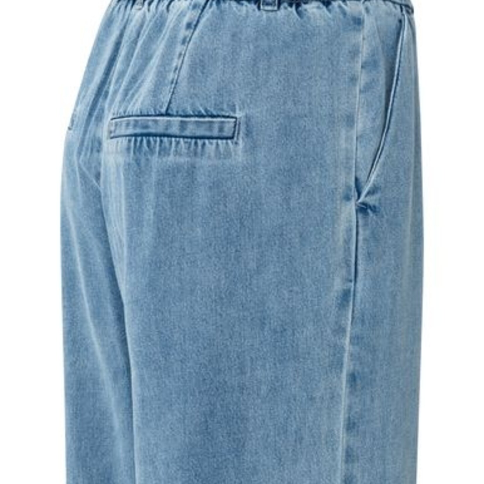 Yaya Pantalon en denim avec coffre au bas - Bleu Denim