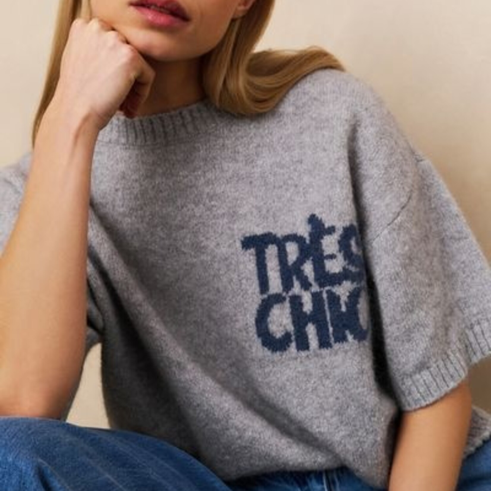 Yaya Pull à manches courtes - Light Grey