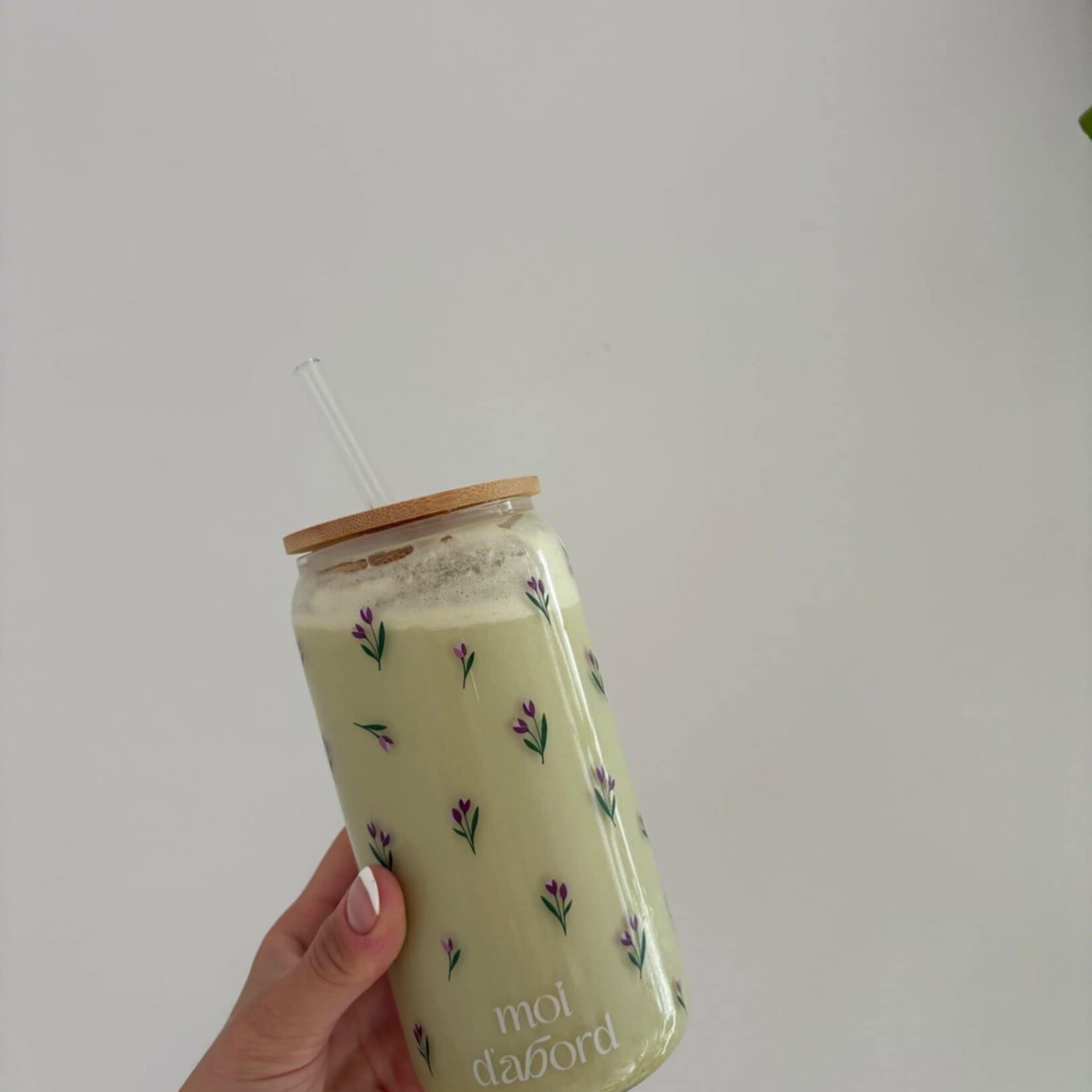 moi d'abord Tumbler en verre Tulipe