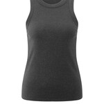 Yaya Camisole en rib - Black X-Small