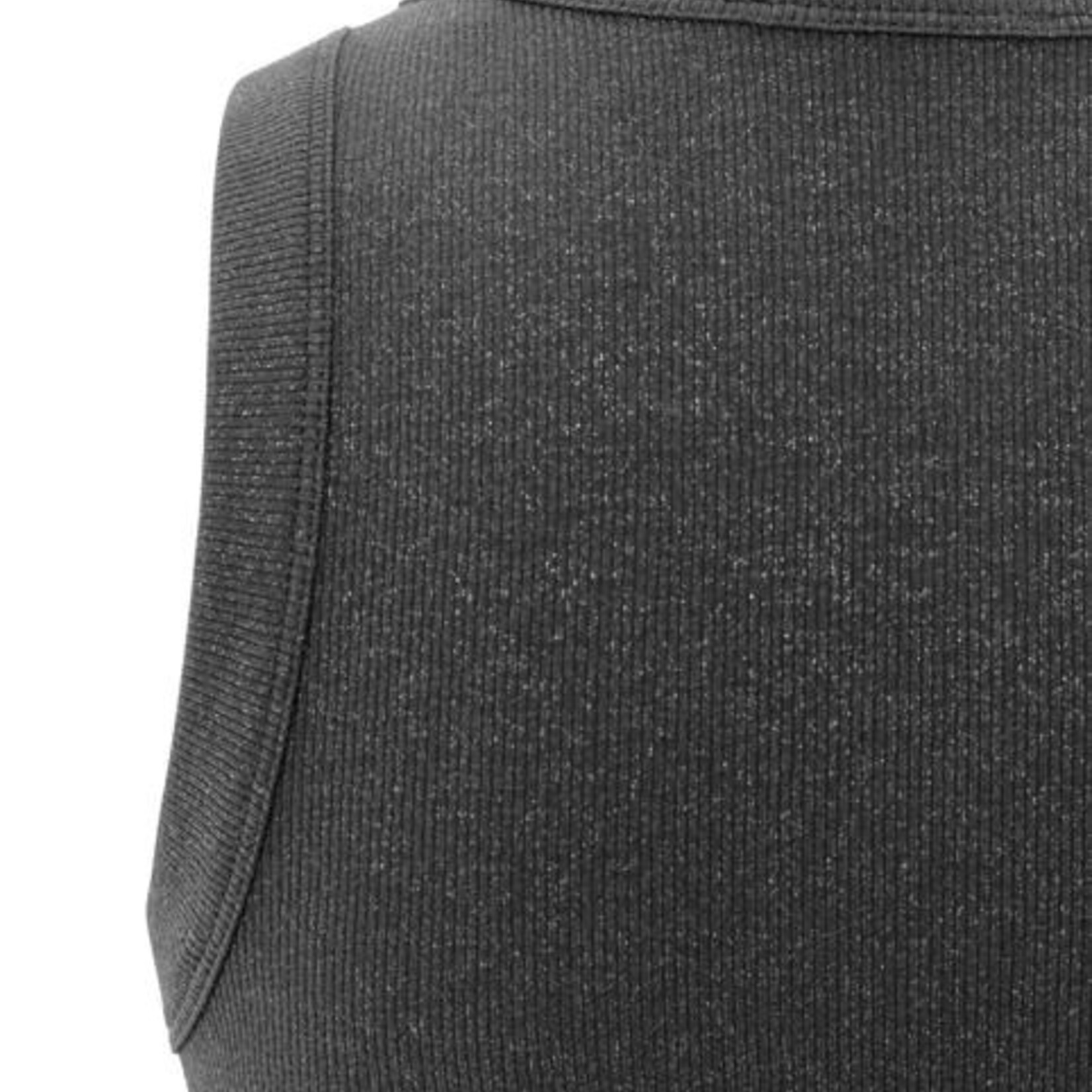 Yaya Camisole en rib - Black X-Small
