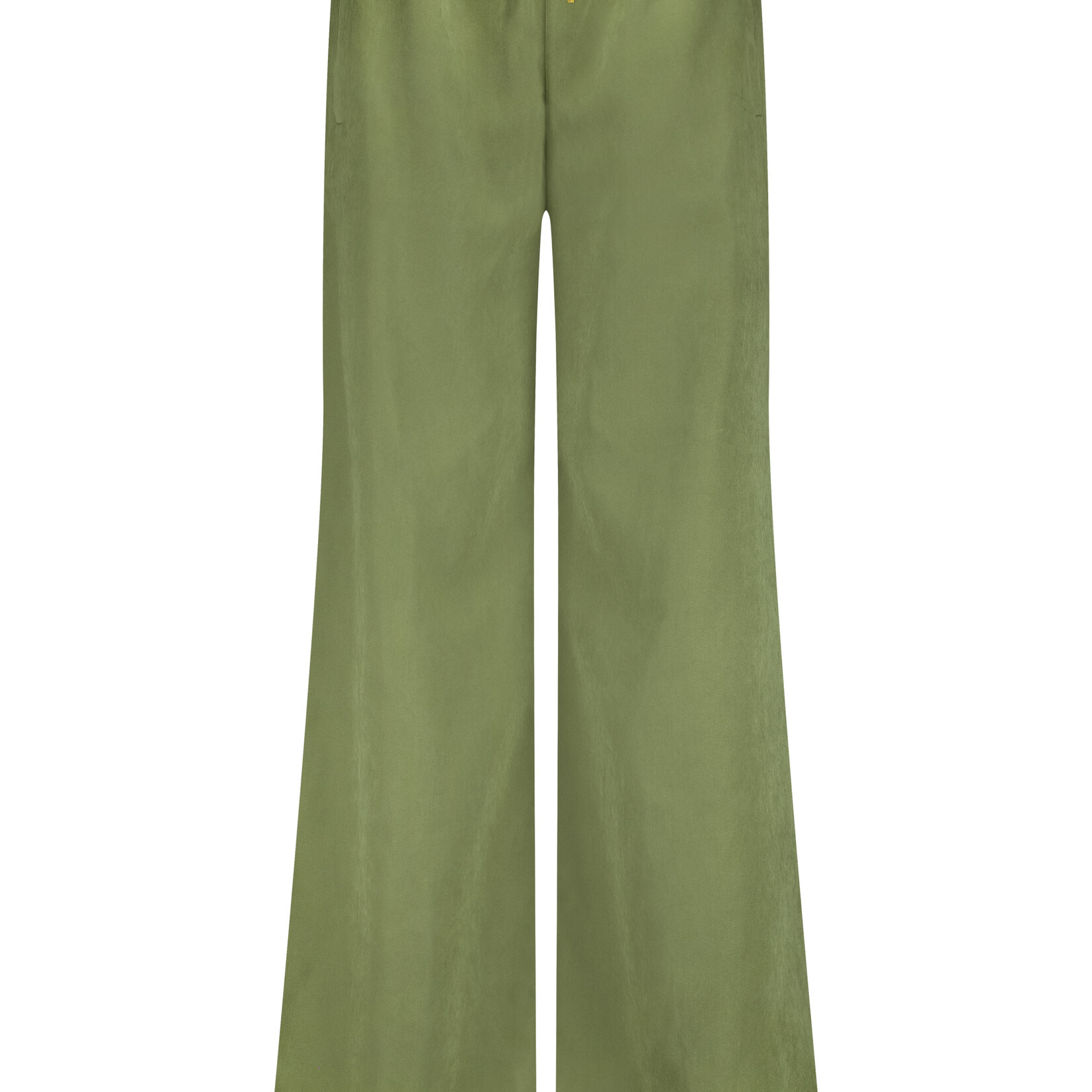 Tramontana Pantalon large à effet cupro - Moss