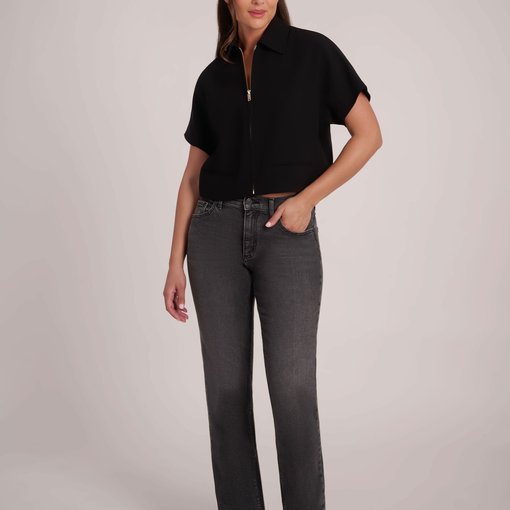 Jeans Chloe coupe droite classique - Navi