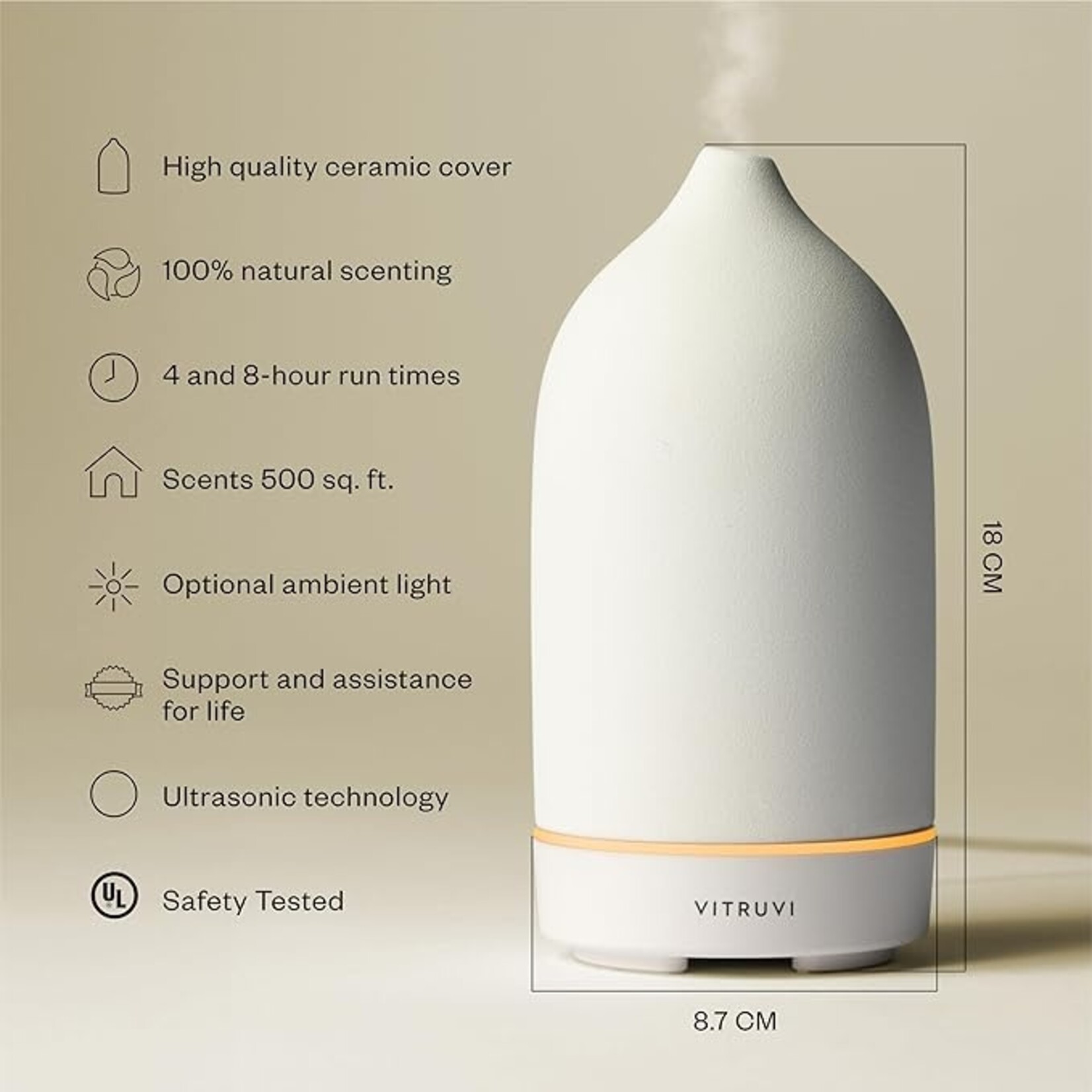 Vitruvi Diffuseur Stone - Blanc