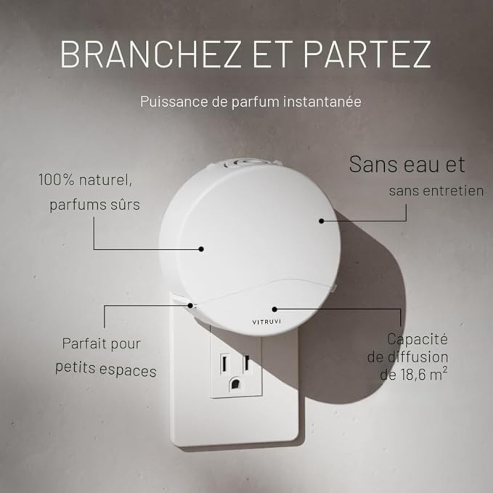 Vitruvi Diffuseur mural à brancher
