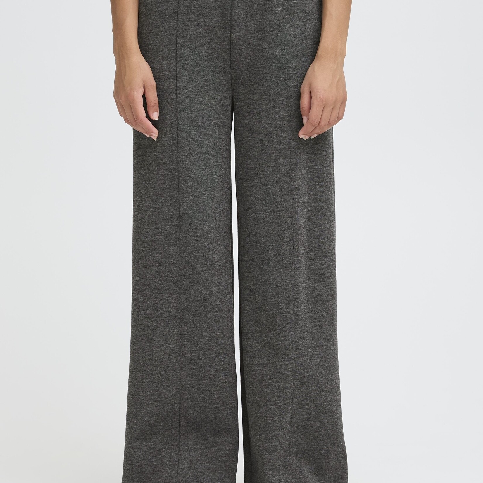 Ichi Pantalon Kate Sport - Forged Iron Melange
