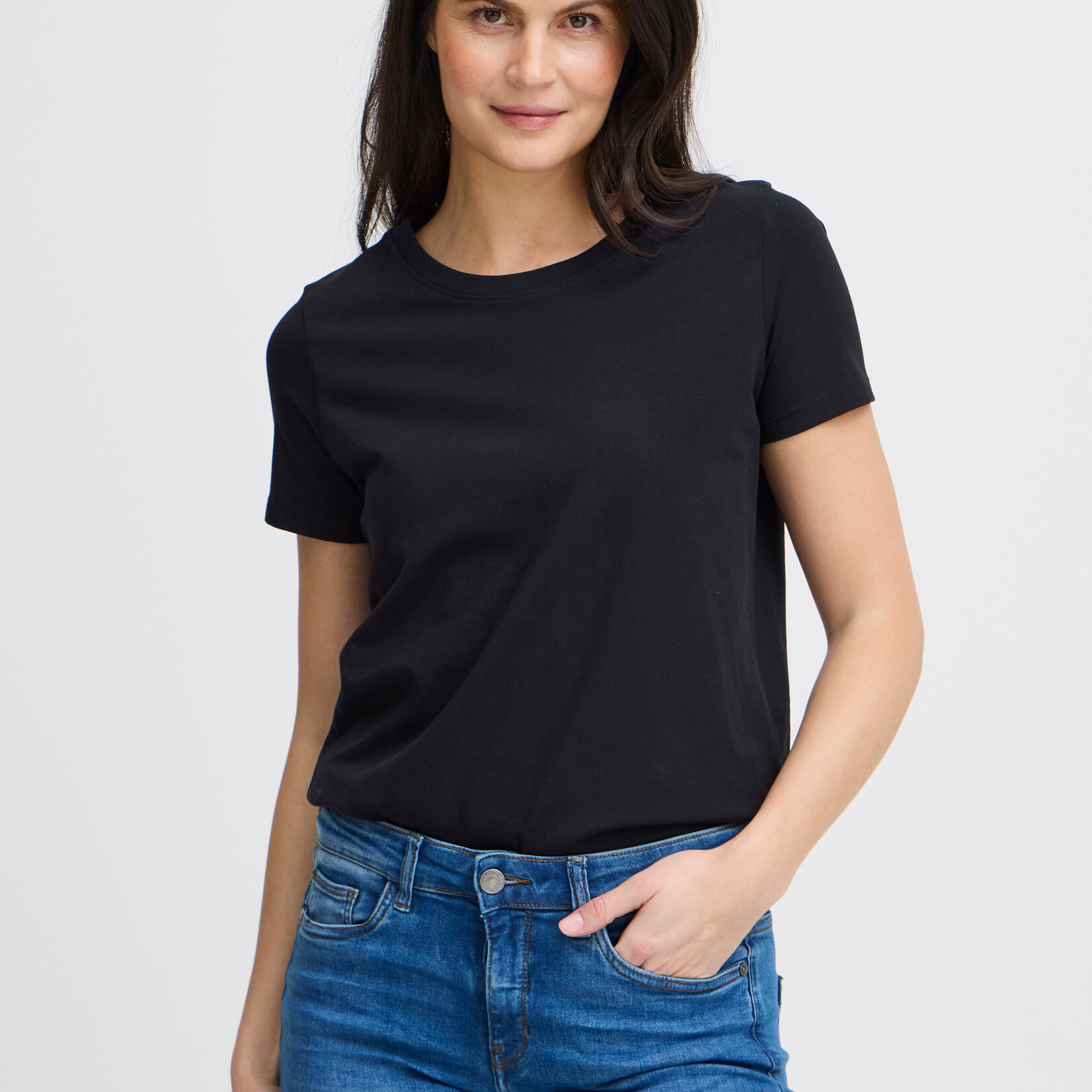 Fransa T-Shirt Zashoulder - Noir