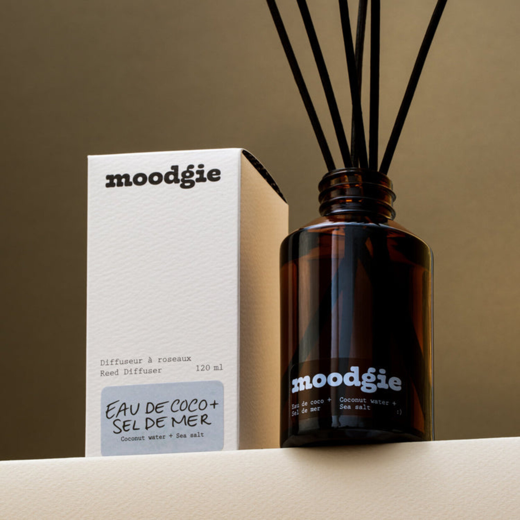 Moodgie Diffusuer a roseaux - Eau de coco + Sel de mer