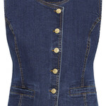 b.young Veste Komma en Jeans sans manches - Denim Bleu Foncé