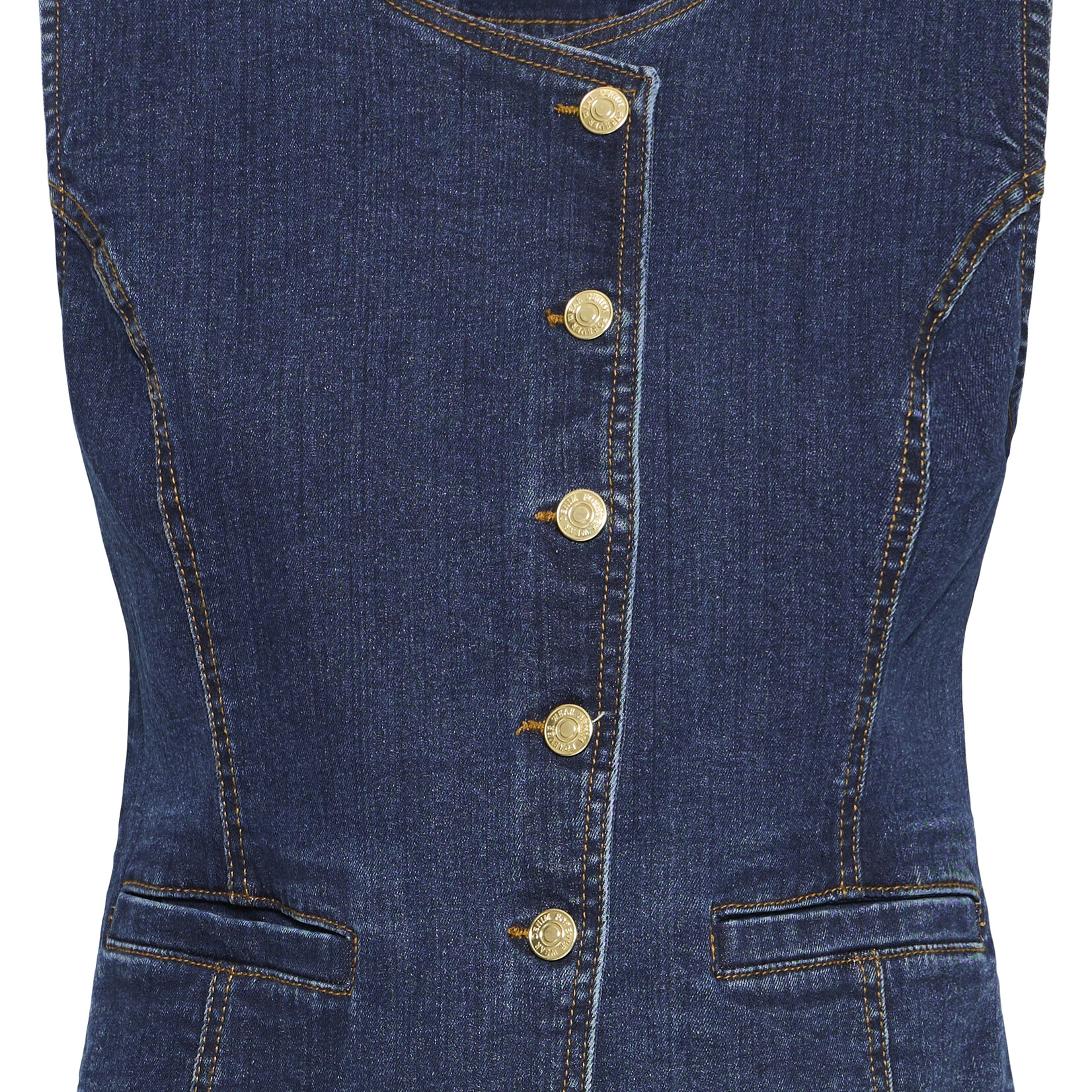 b.young Veste Komma en Jeans sans manches - Denim Bleu Foncé