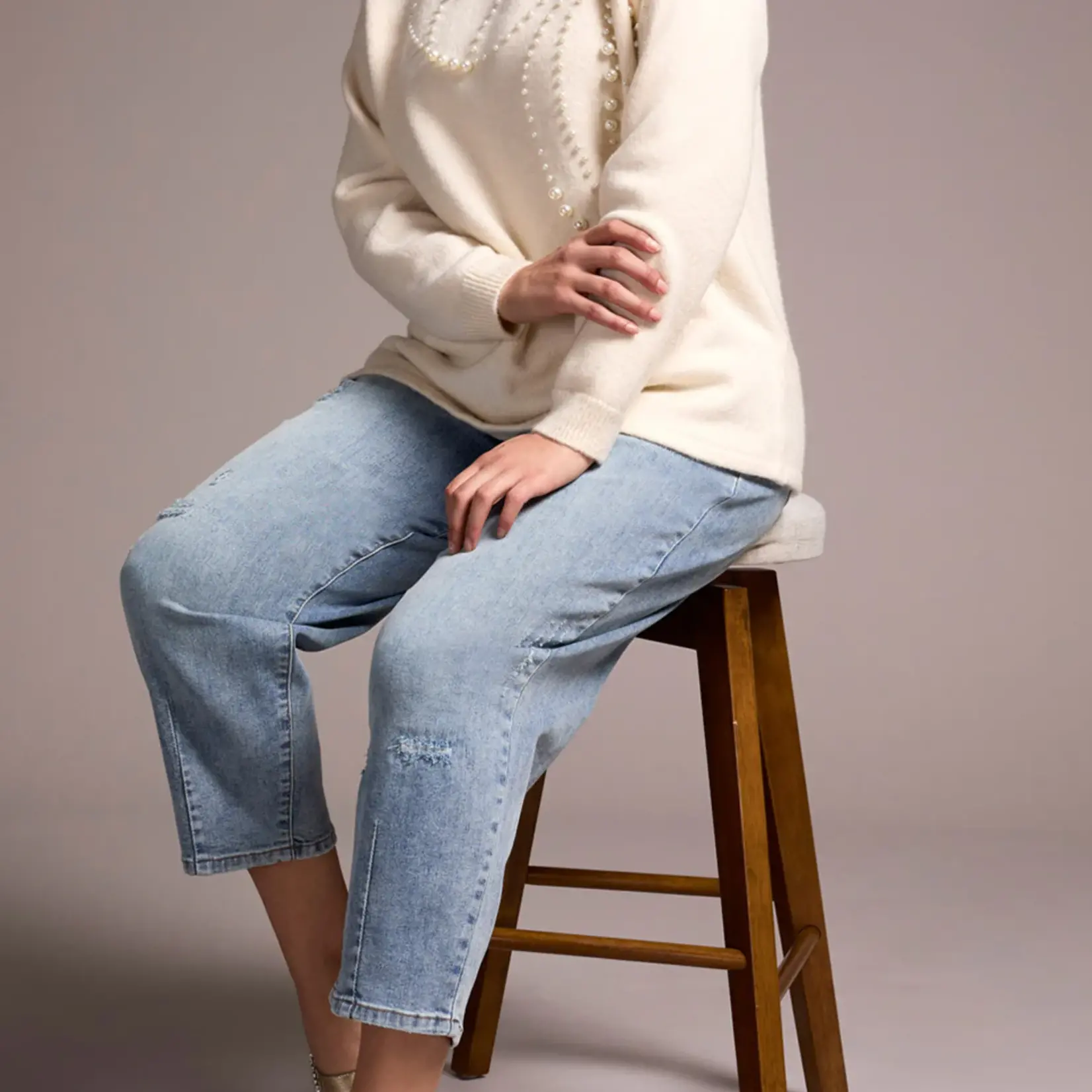Sweater avec perle - Sandstone
