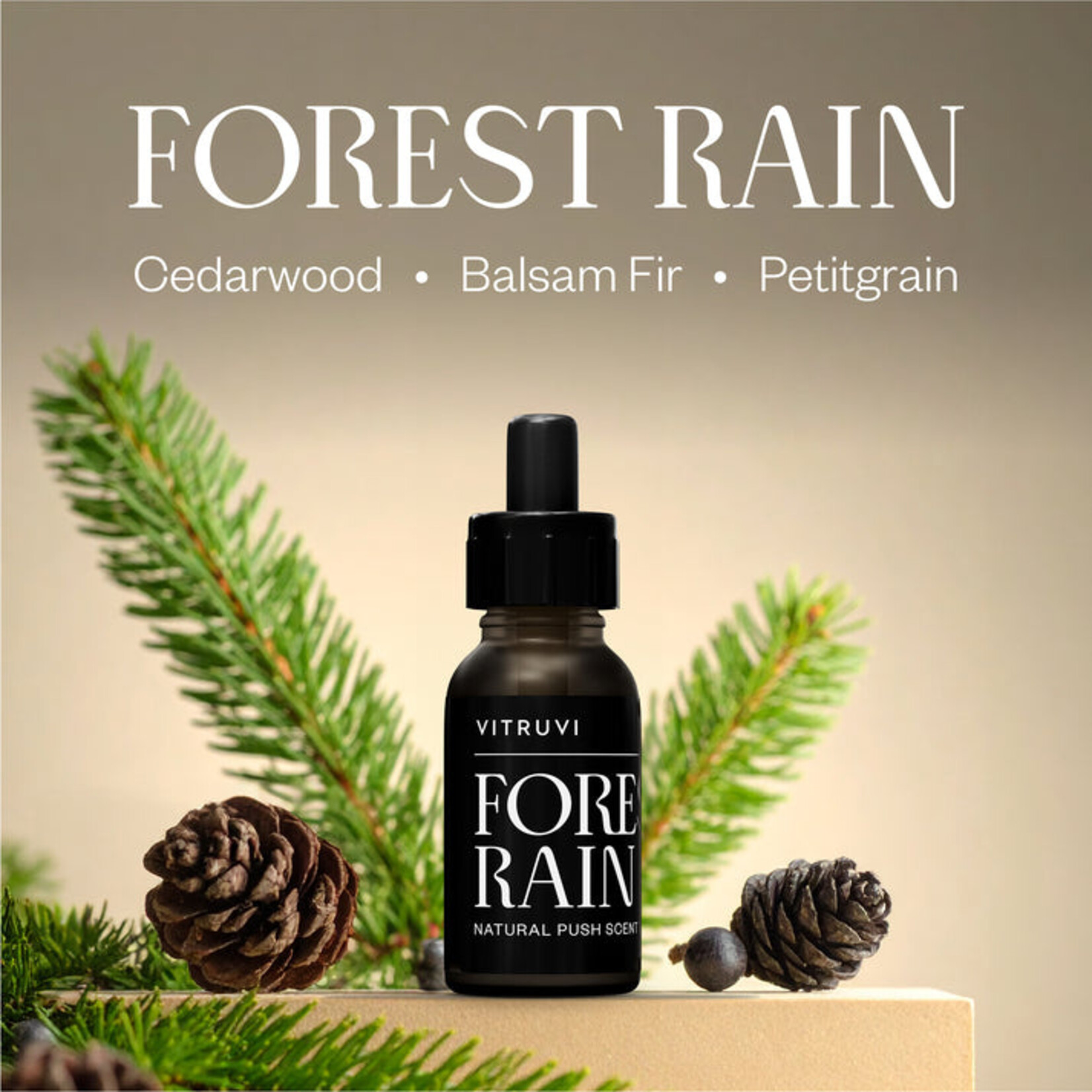 Vitruvi Recharge de parfum - Poussée pluie de foret 15ml