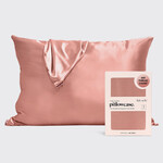 Kitsch Taie doreiller en satin - Terracotta