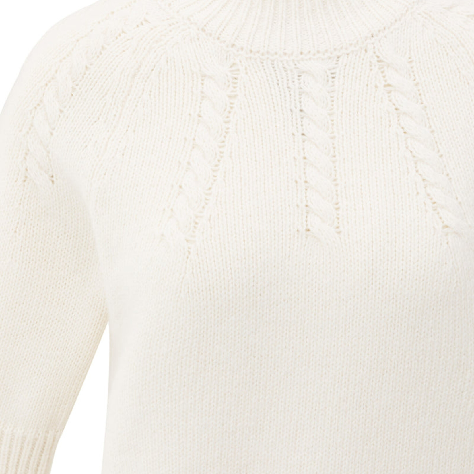 Yaya Pull en maille torsadée - Off white knit
