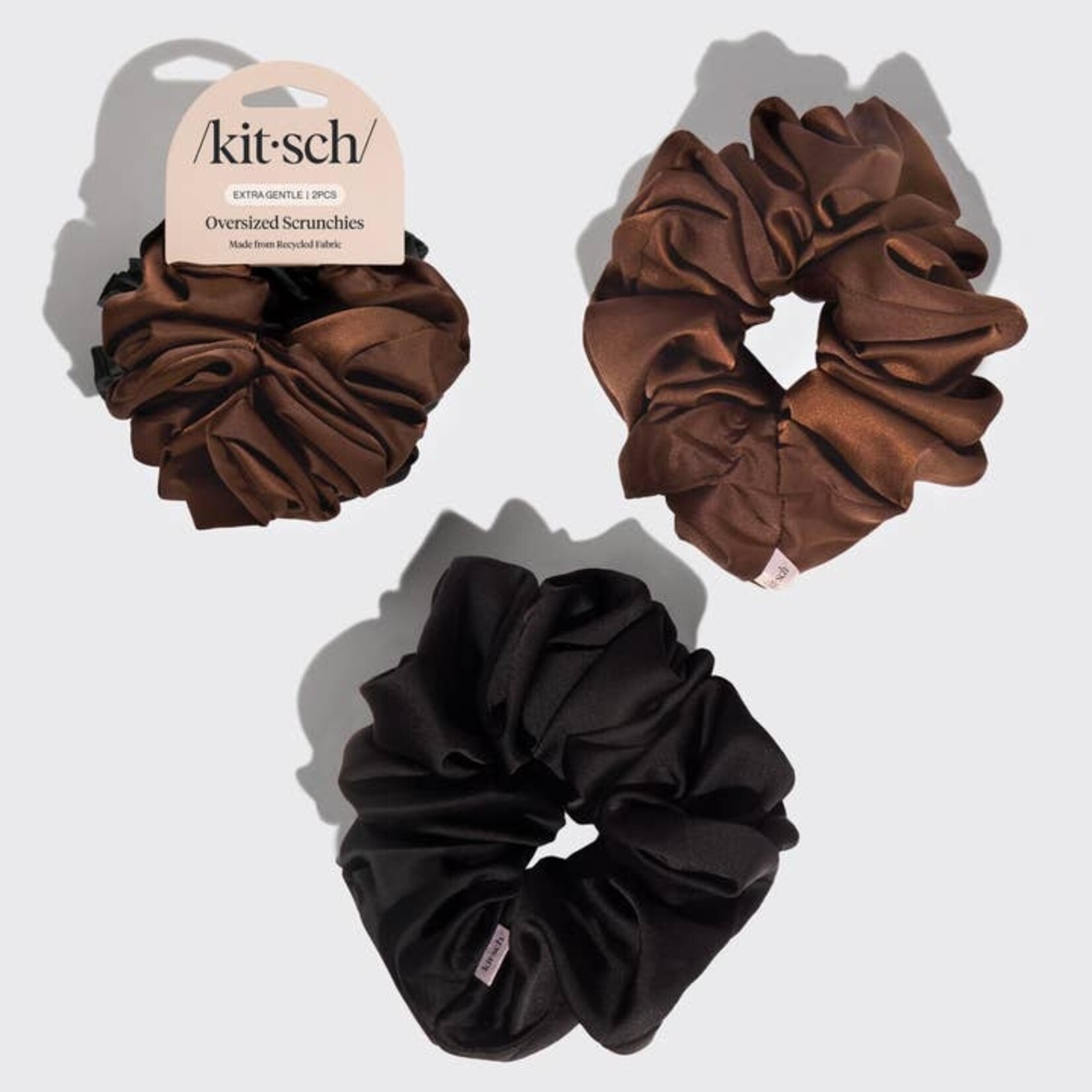 Kitsch Chouchou surdimensionnée -  Noir & Chocolat