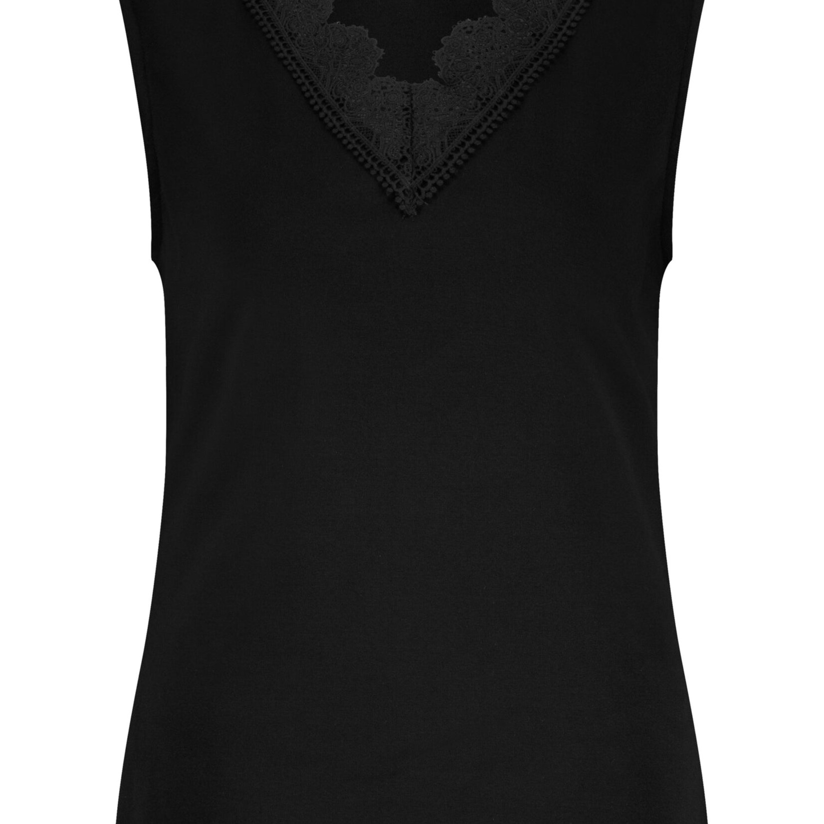 Tramontana Débardeur avec détails en dentelle - Noir