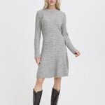 b.young Robe Marianne - Mid Grey Melange