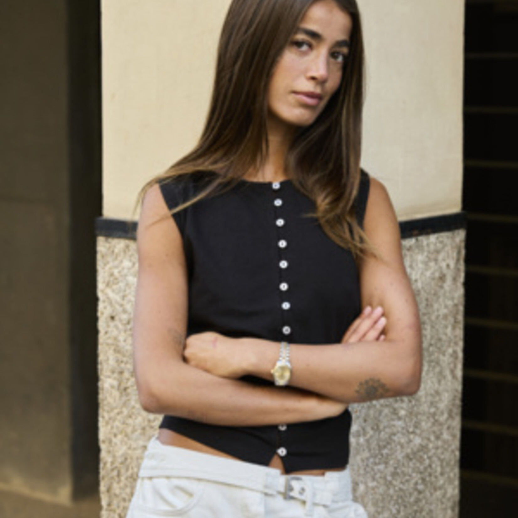 Ichi Top Sari - Noir