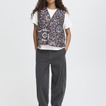 Ichi Pantalon Kate Denim - Gris foncé