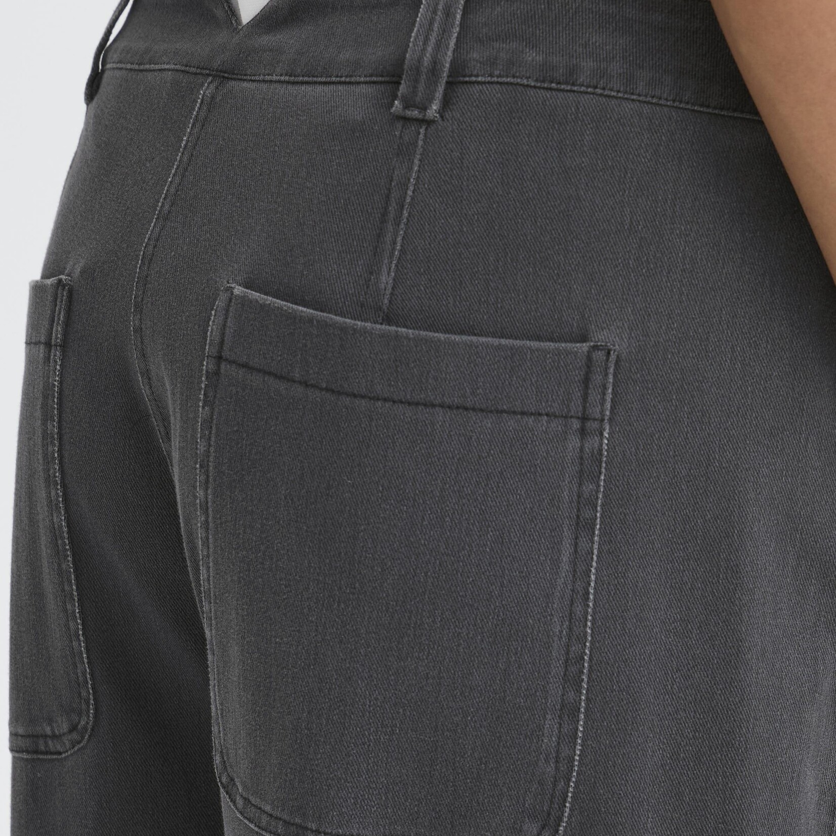 Ichi Pantalon Kate Denim - Gris foncé