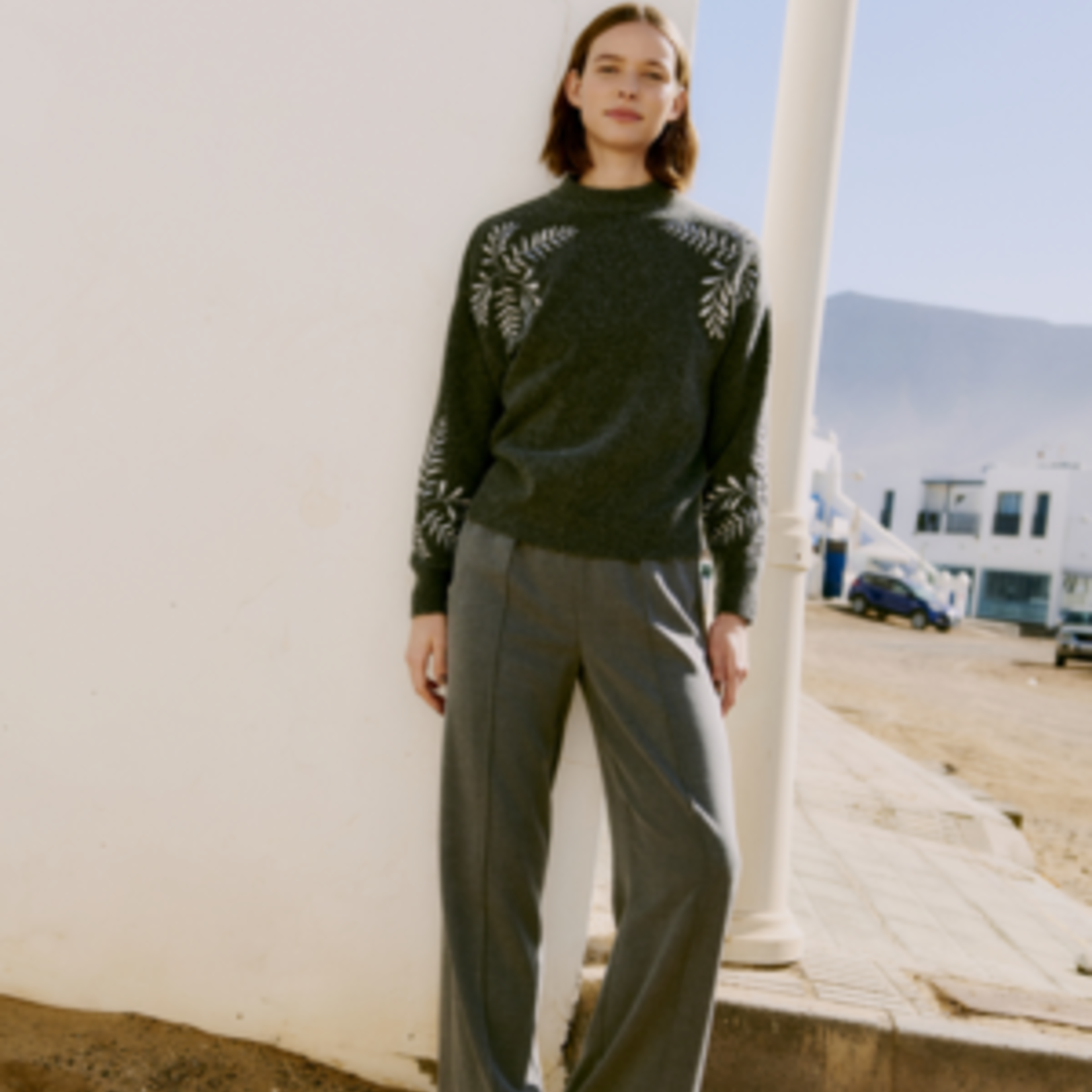 b.young Pantalon Encore - Mid Grey Melange