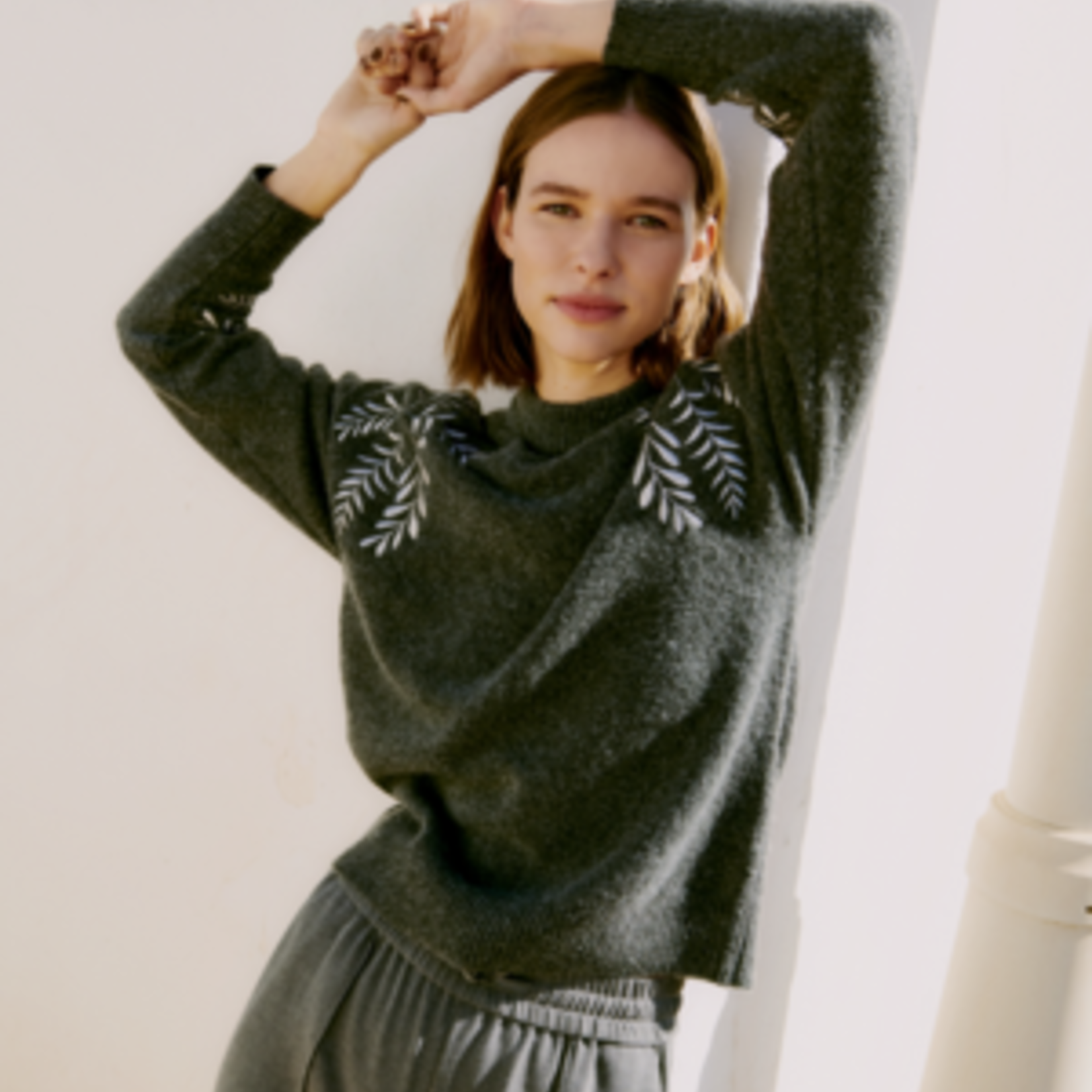 b.young Pantalon Encore - Mid Grey Melange