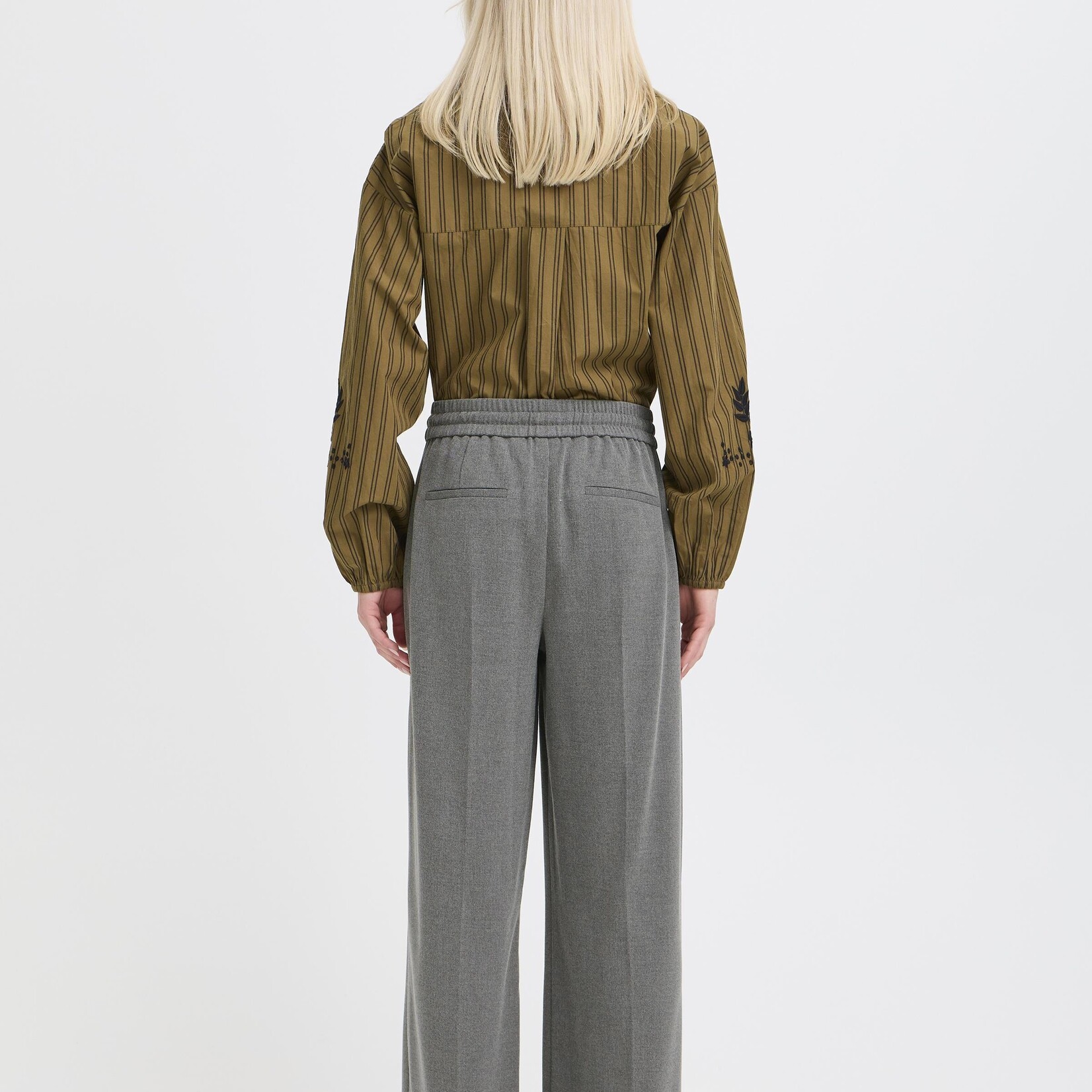 b.young Pantalon Encore - Mid Grey Melange