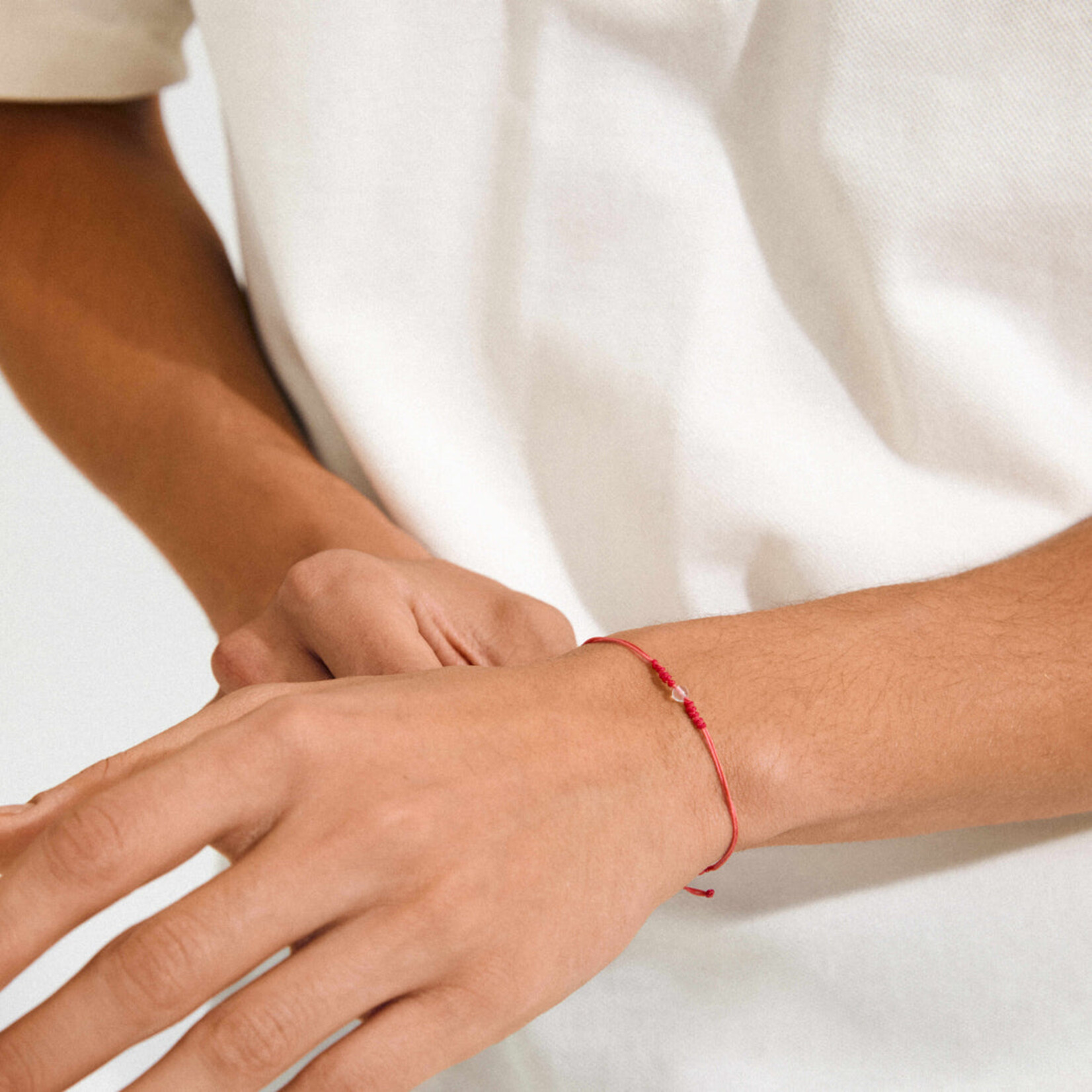 Pilgrim Bracelet Pierre de Naissance - Blanc Avril