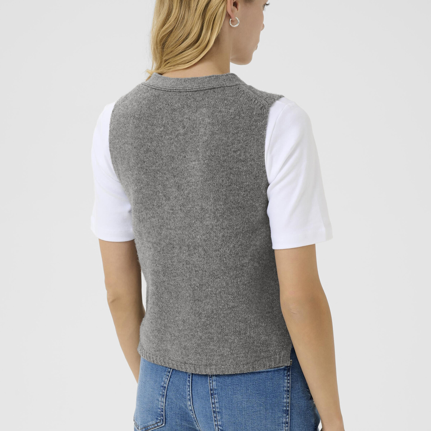 Part Two Cardigan manche courte Sylva - Gris Melange