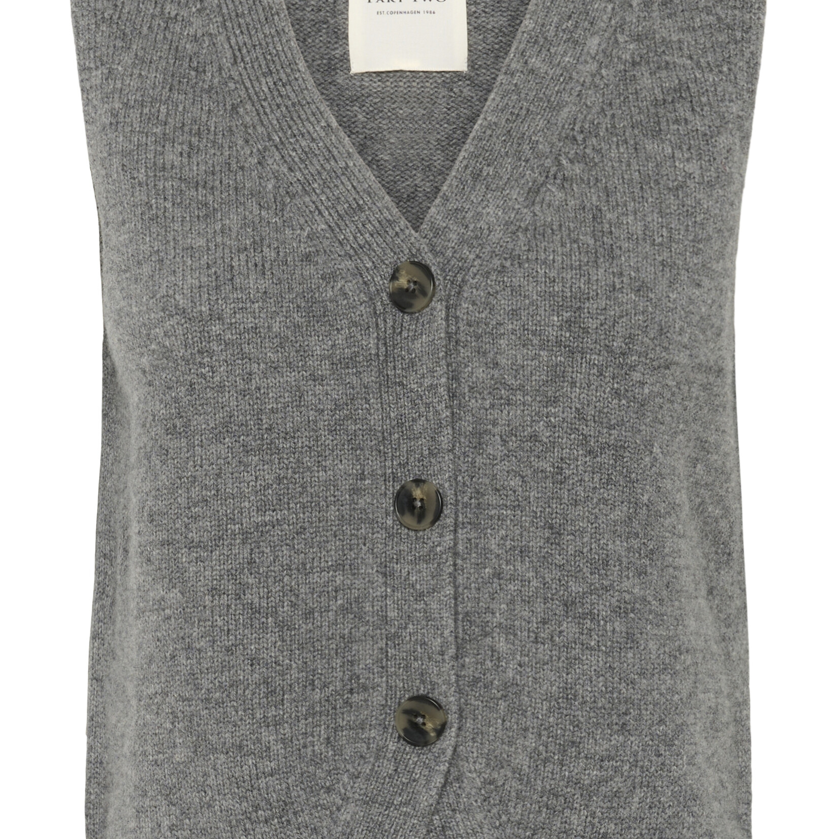 Part Two Cardigan manche courte Sylva - Gris Melange