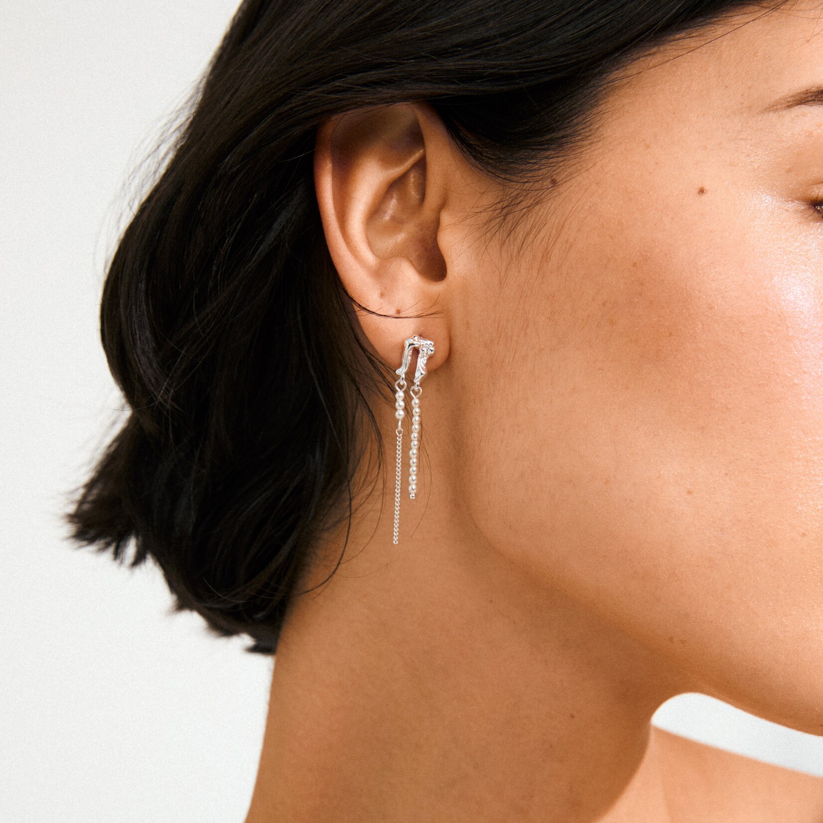 Pilgrim Vincent Boucles D'oreilles Recyclé - Silver Plated