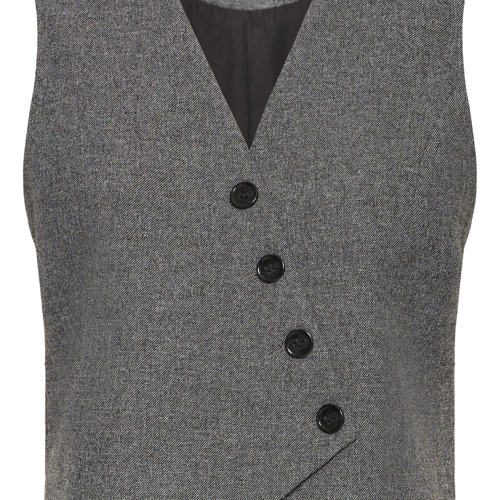 b.young Veston Etona sans manches - Mid Grey Melange