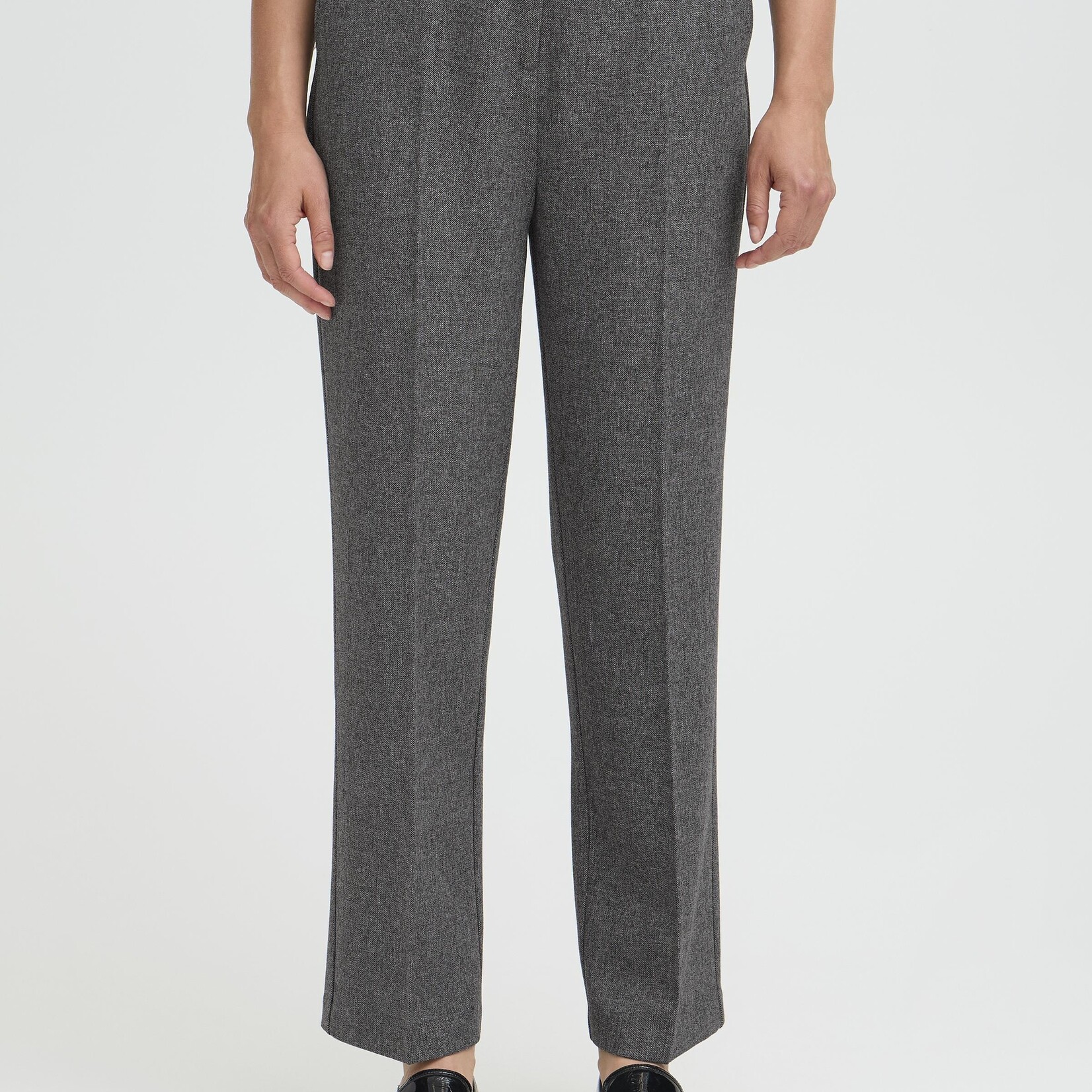 b.young Pantalon Etona avec ceinture - Mid Grey Melange