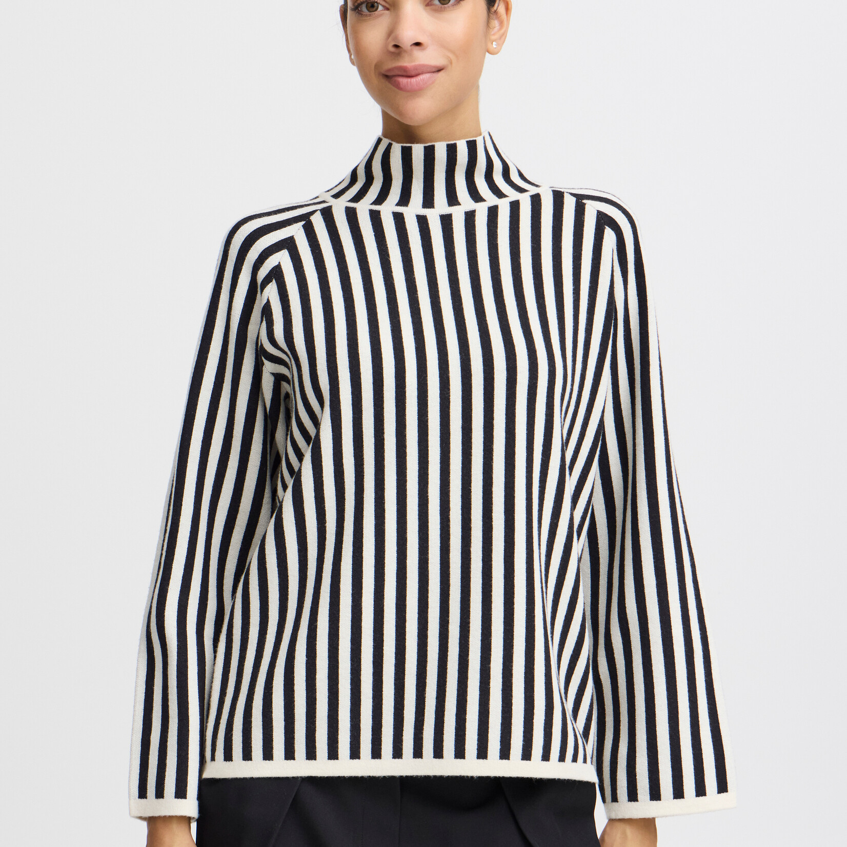 b.young Top Otari col Haut - Black Mix