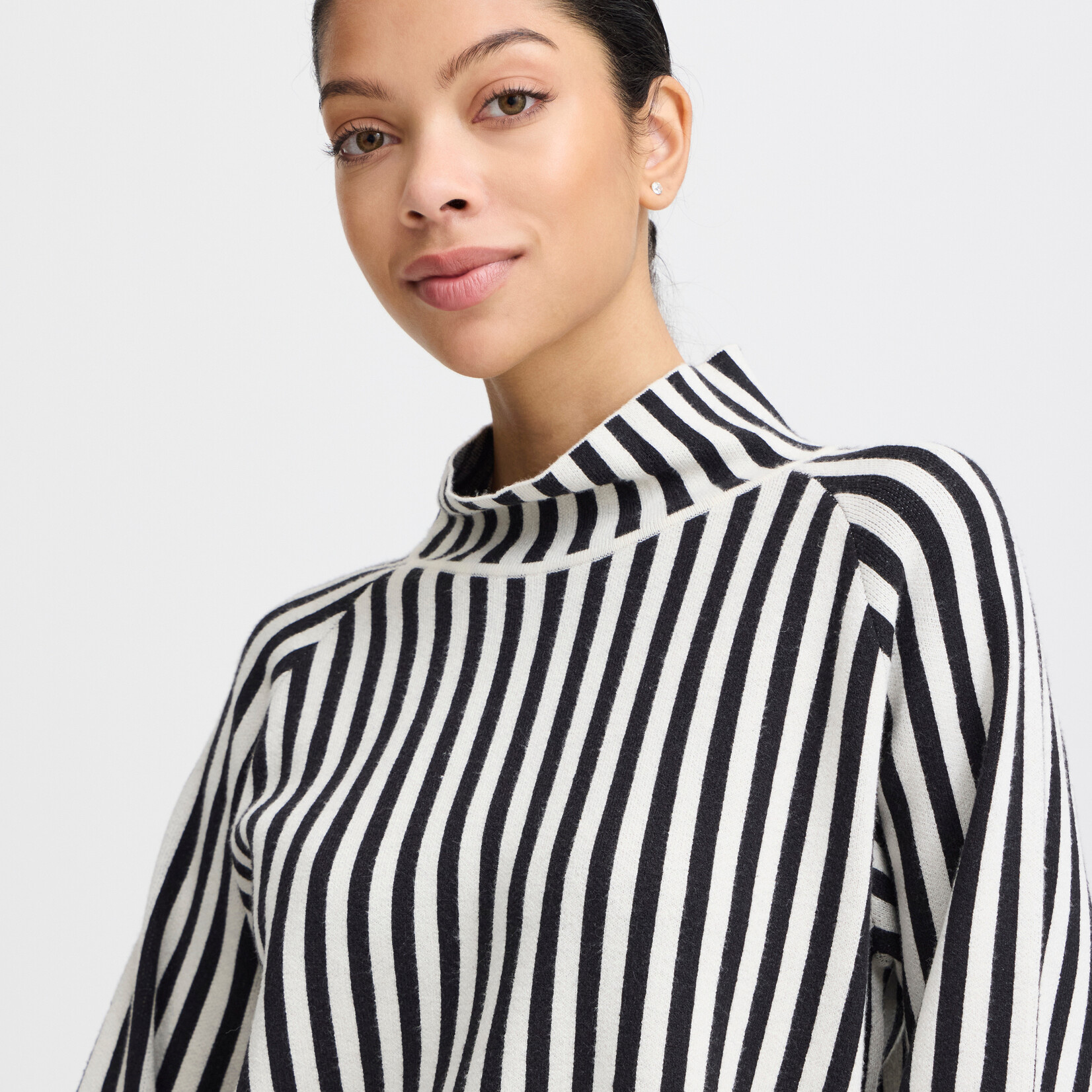 b.young Top Otari col Haut - Black Mix