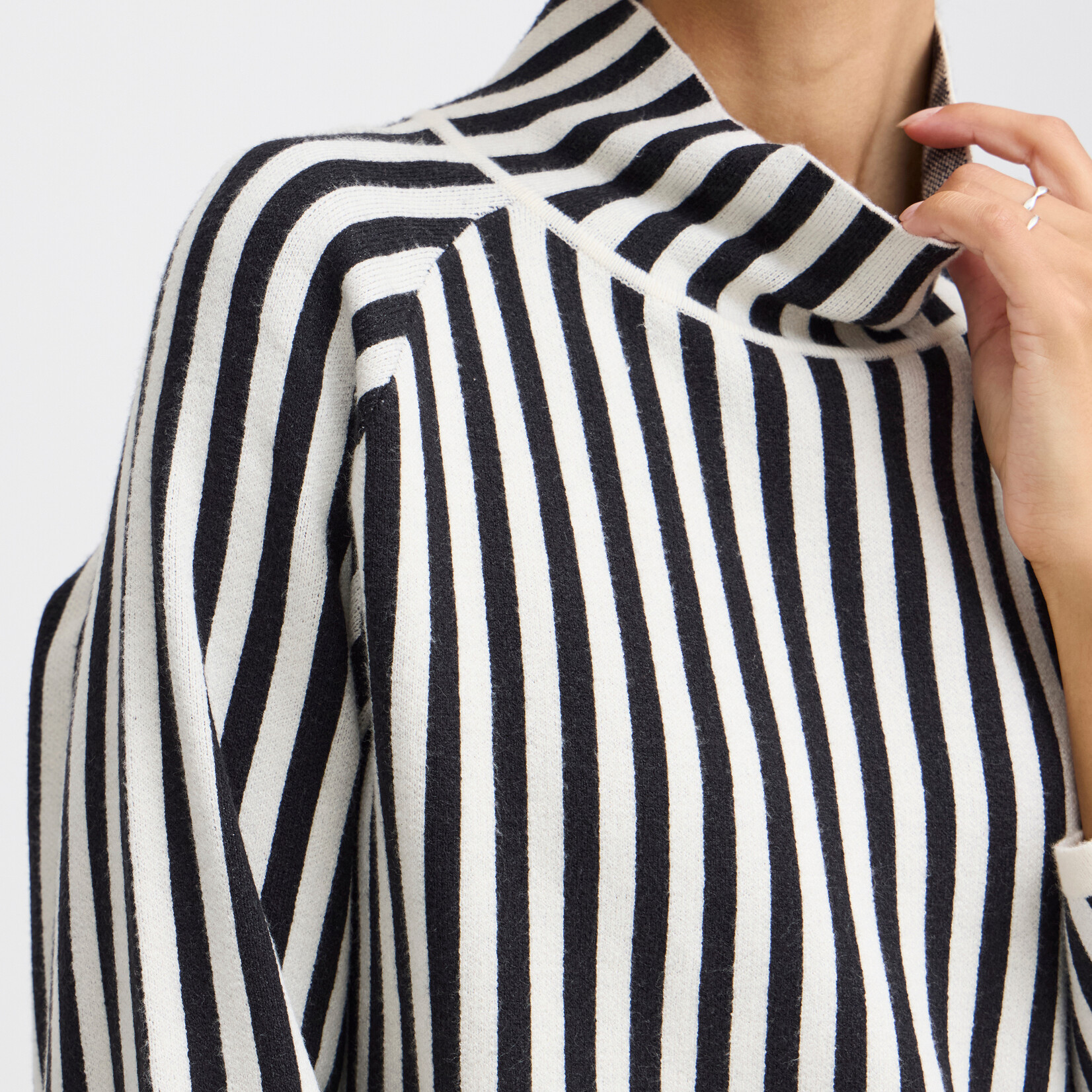 b.young Top Otari col Haut - Black Mix