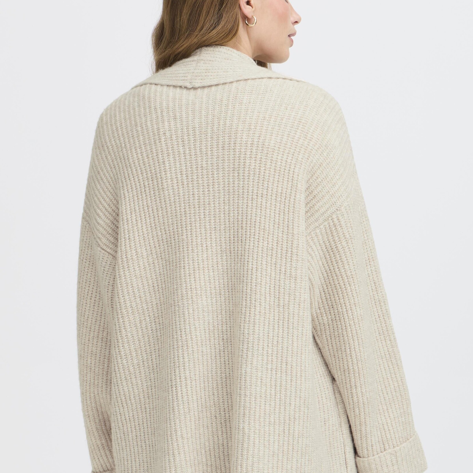 Fransa Cardigan Beverly - Oatmeal Melange