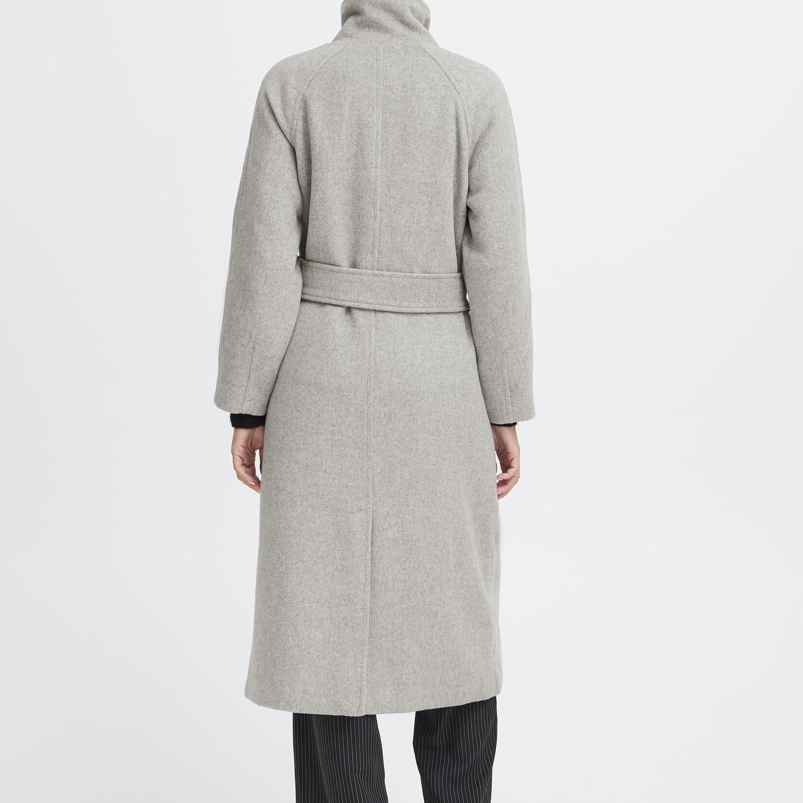 b.young Manteau Abonnet - Mid Grey Melange