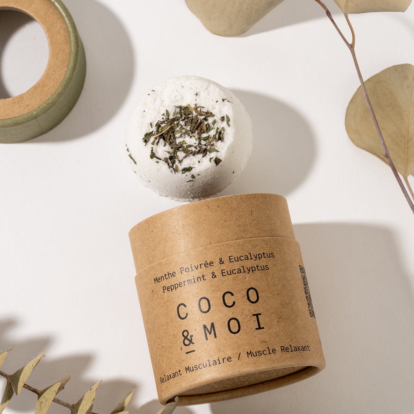 COCO & MOI Bombe de Bain -Menthe Poivrée & Eucalyptus 1x68g